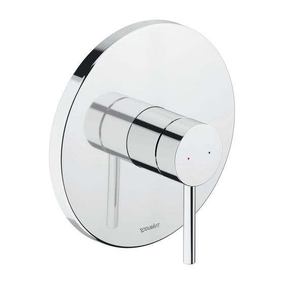 Duravit Circle Einhebel-Brausemischer Unterputz, Anzahl Verbraucher 1, Chrom, 24,5l/min, Rosette rund