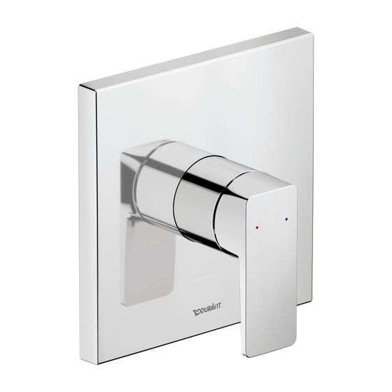 Duravit Manhattan Einhebel-Brausemischer Unterputz, Anzahl Verbraucher 1, Chrom, Rosette eckig, 150x150mm