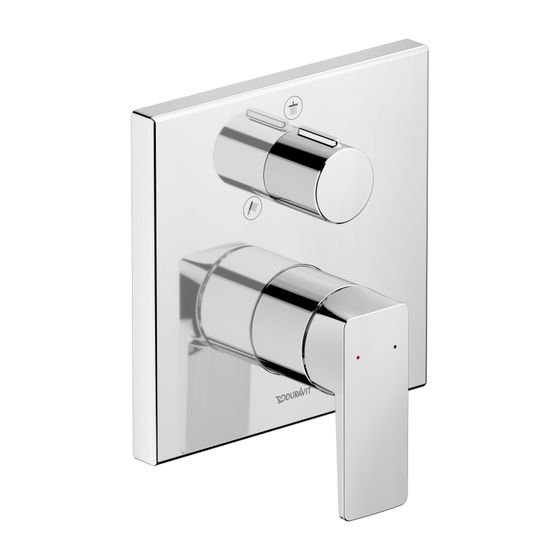 Duravit Manhattan Einhebel-Brausemischer Unterputz, Anzahl Verbraucher 2, Chrom, Kopfbrause, Handbrause, Rosette eckig 150x173mm