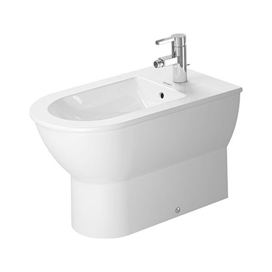 Duravit Darling New Stand Bidet 630x370x400mm, Weiß Hochglanz, WonderGliss, 1 HL, mit ÜL mit Befestigungsmaterial