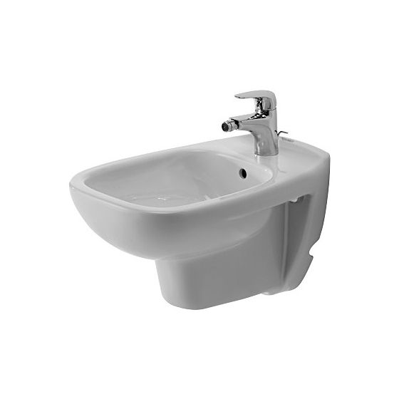 Duravit D-Code Wandbidet 545x355x350mm, Weiß Hochglanz, 1 HL, mit HLB/Überlauf