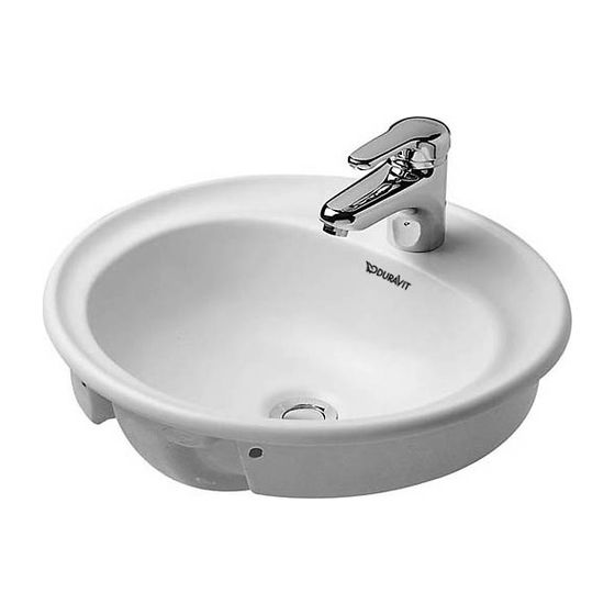 Duravit Design Classics Einbauwaschtisch 480x480x185mm, Weiß Hochglanz, mit HLB/Überlauf, 1 HL, Einbau von oben