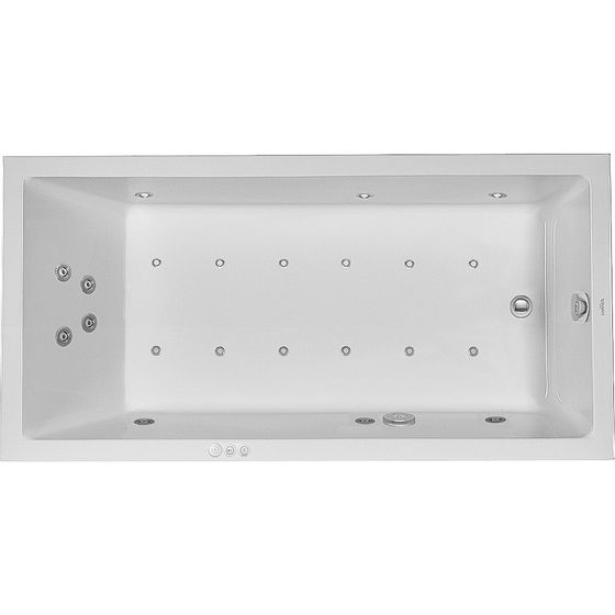 Duravit Starck Wannen Whirlwanne Rechteckig, Einbau, 900x1800x485mm Combi-System P, 1 RS, 301l, Innen 460mm Weiß glänzend
