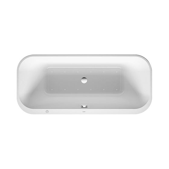 Duravit Happy D.2 Plus Whirlwanne rechteckig, Freistehend, 800x1800x480mm Air-Sys. 2 RS, 170l, Innen 460mm Weiß/Graphit SM