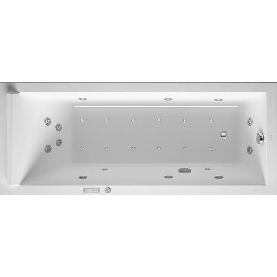 Duravit Starck Wannen Whirlwanne Rechteckig, Einbau, 700x1700x480mm Combi-System E, 1 RS, 155l, Innen 460mm Weiß glänzend