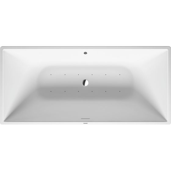 Duravit DuraSquare Whirlwanne Rechteckig, Freistehend, 850x1850x485mm, Air-System, 2 Rückenschrägen, 250l, Innen 460mm, Mattweiß