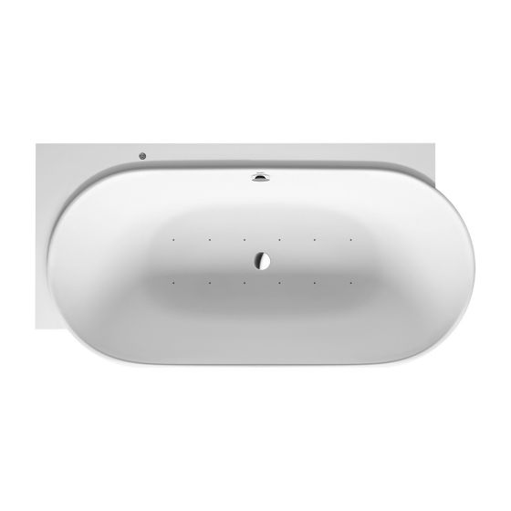 Duravit Luv Whirlwanne Oval, Ecke L, 950x1850x610mm, Air-System, 2 Rückenschrägen, 252l, Innen 460mm, Mattweiß