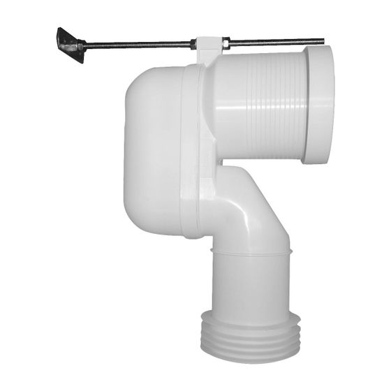 Duravit Vario-Ablaufbogen für Abgang senkrecht, Durchmesser Zulauf 75mm, Ablauf 90mm