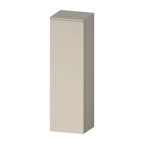 Duravit Qatego Halbhochschrank Dekor 360x400x1320mm Taupe SM, 1 Tür R, 3 Glasfachböden, Grifflos