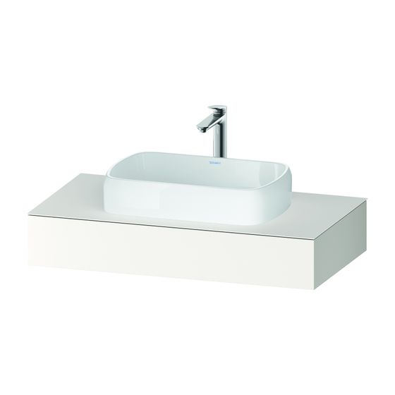 Duravit Qatego Konsole 550x1000x170mm, 1 Ausschnitt/Waschplatz, Weiß SM, ohne Konsolenträger