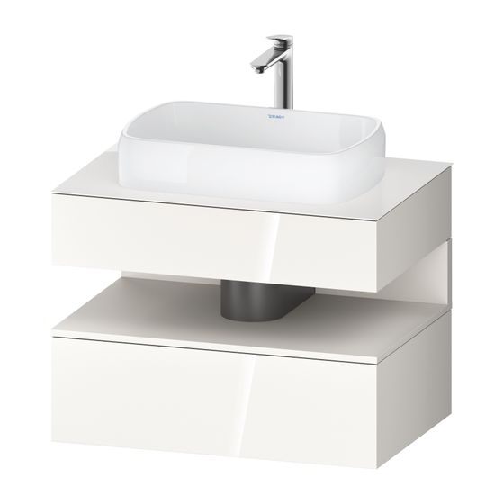 Duravit Qatego Konsolenwaschtischunterbau wandh 550x800x600mm Weiß Hochglanz/Weiß SM mit KSP, Dekor/Lack 1 SK/oF/AZ, Grifflos