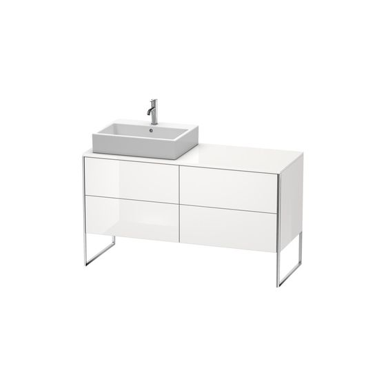 Duravit XSquare Konsolenwaschtischunterbau bodenstehend 548x1400x778mm ohne KSP Taupe SM, Grifflos, 4 Auszüge