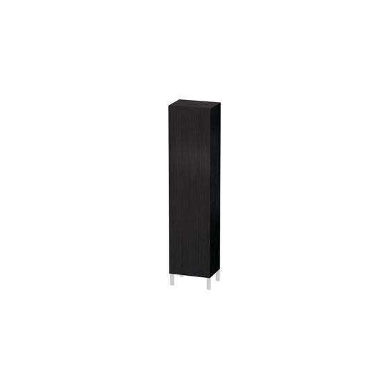 Duravit L-Cube Hochschrank Dekor variabel 200-363x250-500x1321-2000mm Eiche Mattschwarz, 1 Tür L, Grifflos, 3 Glas-FB, 50mm
