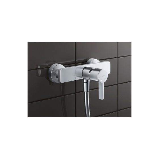 Duravit D-Neo Einhebel-Brausemischer Aufputz, Chrom, 18,5l/min, S-Anschlüsse, 1/2