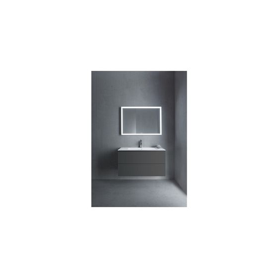 Duravit ME by Starck Waschtisch 490x1030x175mm WonderGliss Weiß SM, Rechteckig, 1 Waschplatz/HL mittig, mit Überlauf