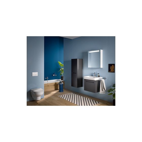 Duravit No.1 Spiegelschrank Wandmontage 148x600x700mm, Weiß, Tür R, 2 Glasfachböden, 5W