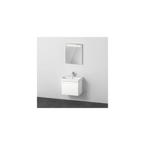 Duravit No.1 Möbel-Set, Möbelwaschtisch, Waschtischunterbau, Spiegel 450x650x2000mm, 1 Auszug, Mattweiß, 650mm, Innen-SBK