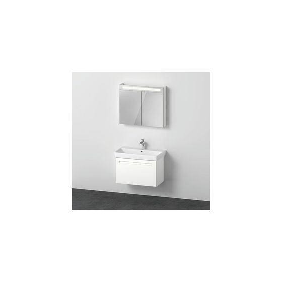 Duravit No.1 Möbel-Set, Möbelwaschtisch, Waschtischunterbau, Spiegelschrank 450x800x2000mm, 1 Auszug, Mattweiß, 800mm, Innen-SBK