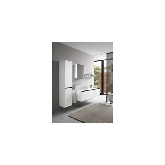 Duravit Ketho.2 Spiegelschrank Wandmontage 157x600x700mm, Weiß, 1 Tür L LKZ0, 2 Glasfachböden, 18W, mit WBL