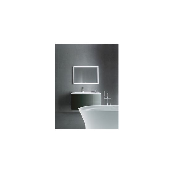 Duravit ME by Starck Waschtisch 490x830x180mm, WonderGliss, Weiß Hochglanz, Rechteckig, 1 WP L, mit ÜL, 1 HL