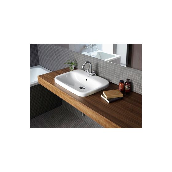 Duravit DuraStyle Einbauwaschtisch 455x560x170mm, Weiß Hochglanz, mit HLB/Überlauf, 1 HL, Einbau von oben