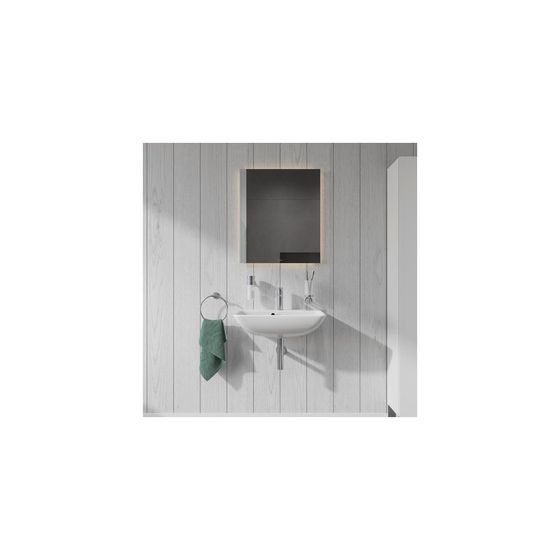 Duravit ME by Starck Waschtisch 400x600x180mm wh Weiß HG, Rechteckig, WonderGliss, 1 Waschplatz mittig, 1 HL mittig, mit ÜL