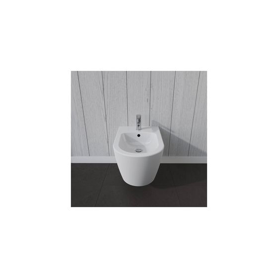 Duravit ME by Starck Wandbidet 570x370x295mm, Weiß Hochglanz, 1 HL, HLB, Überlauf, verdeckte Befestigung