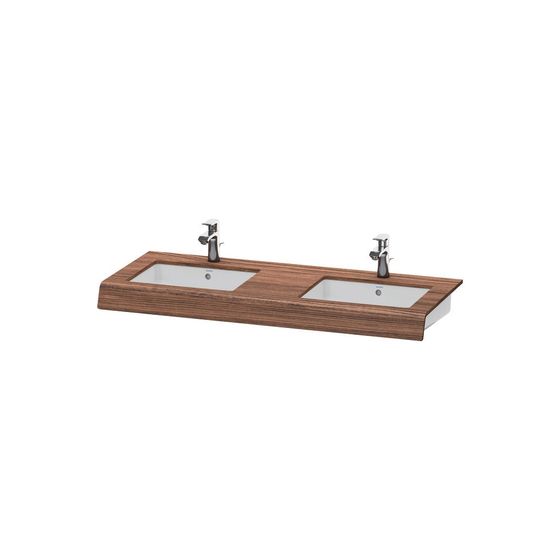Duravit DuraStyle Konsole variabel 550x800-2000x100mm, wandhäng., Nusb.dunkel Matt, ohne Konsolenträger, 2 Ausschnitte
