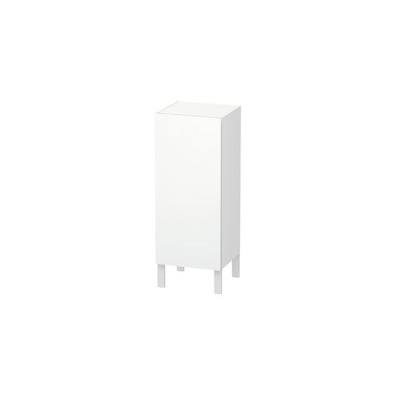 Duravit L-Cube Halbhochschrank Echtholzfurnier variabel 200-363x250-500x600-900mm Mattweiß, 1 Tür L, 2 Glas-FB, Grifflos