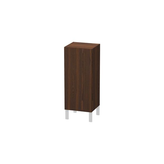 Duravit L-Cube Halbhochschrank Echtholzfurnier variabel 200-363x250-500x600-900mm Nusb.geb.Matt, 1 Tür L, 2 Glas-FB, Grifflos