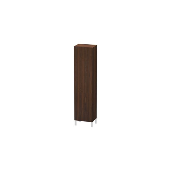 Duravit L-Cube Hochschrank Dekor variabel 200-363x250-500x1321-2000mm ussbaum geb. Matt, 1 Tür L, o.Gr. 3 Glas-FB, 1 Holz-FB