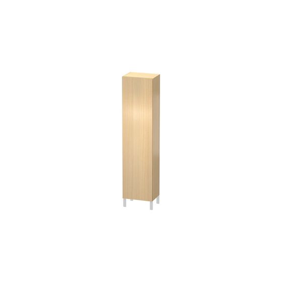 Duravit L-Cube Hochschrank Dekor variabel 200-363x250-500x1321-2000mm Medit.Eiche Matt, 1 Tür L, o.Gr. 3 Glas-FB, 1 Holz-FB