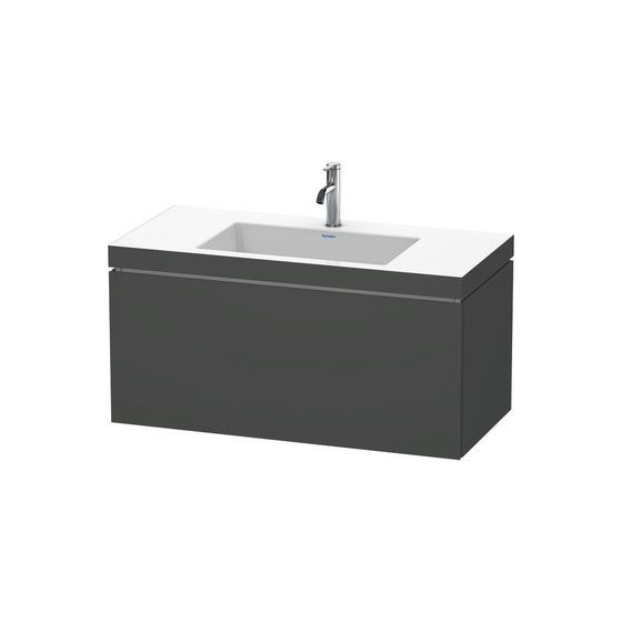 Duravit L-Cube Waschtisch-Set C-bonded wh Dekor, 480x1000x500mm, Taupe SM, 1 Auszug, Grifflos