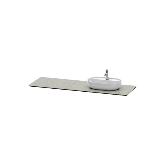 Duravit Luv Konsole 595x1783x20mm, 1 Ausschnitt/Waschplatz, Luv Konsole, Grau poliert, ohne Konsolenträger