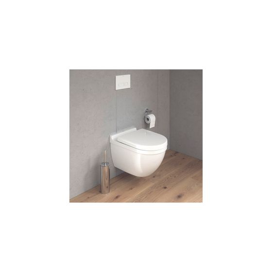 Duravit Starck 3 WC-Set wandh. Wand-WC, WC-Sitz, Weiß Hochglanz, Spülrand rimless, Abgang waagerecht, Spülmenge 4,5l