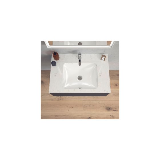 Duravit Starck 3 Einbauwaschtisch 365x530x180mm, Weiß Hochglanz, ohne HLB, mit Überlauf, Einbau von unten