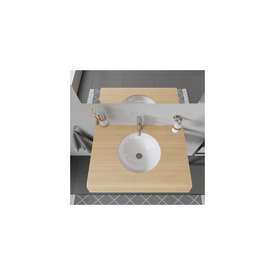 Duravit Architec Einbauwaschtisch 320x320x190mm, Weiß Hochglanz, ohne HLB, mit Überlauf, Einbau von unten