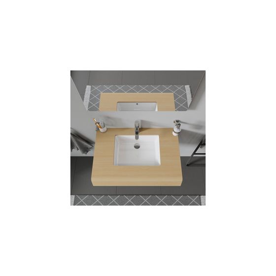 Duravit Vero Einbauwaschtisch 315x465x160mm, Weiß Hochglanz, WonderGliss, ohne HLB, mit Überlauf, Einbau von unten