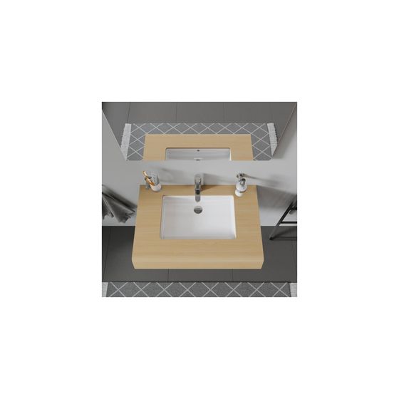 Duravit Vero Einbauwaschtisch 315x485x160mm, Weiß Hochglanz, WonderGliss, ohne HLB, mit Überlauf, Einbau von unten