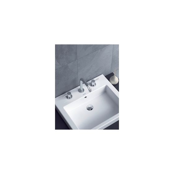 Duravit Circle 3-Loch Waschtischarmatur Keramikmischsystem, Chrom HG, Ausladung 140mm, 5l/min Durchflussmenge bei 3bar
