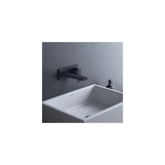 Duravit Manhattan Einhebel-Waschtischmischer, Mattschwarz, Unterputz, Ausl. 189mm, Mattschwarz, Höhe 100mm, 5,5l/min, Hebelgriff