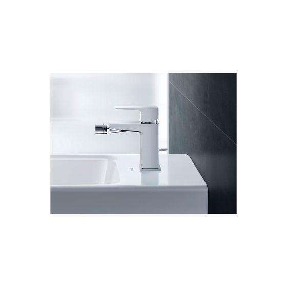 Duravit Manhattan Einhebel-Bidetmischer, Chrom Hochglanz, Chrom, Höhe 138mm, Ausladung 128mm, 5,5l/min