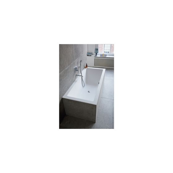 Duravit DuraSquare Badewanne 485x800x1800mm, 170l, Mattweiß, Rechteckig, Einbau, 2 Rückenschrägen