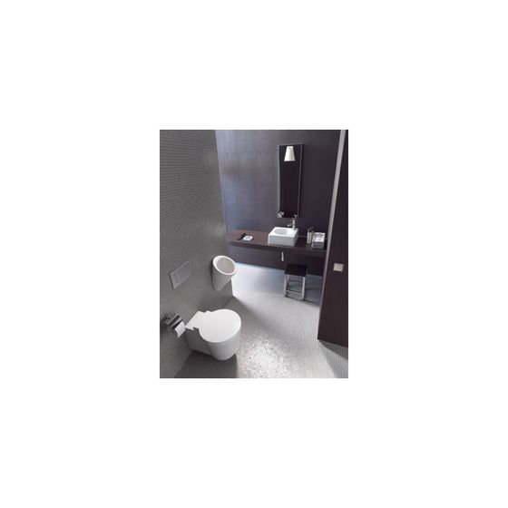 Duravit Starck 1 Urinal 285x320x515mm Weiß Hochglanz WonderGliss, geschlossen, Absauger, Zulauf hinten, waagerecht