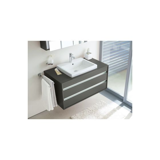 Duravit Vero Einbauwaschtisch 465x550x180mm, Weiß Hochglanz, WonderGliss, 1 HL, mit Überlauf, Einbau von oben