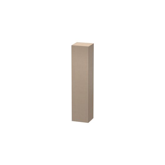 Duravit L-Cube Hochschrank Lack 363x400x1760mm, Leinen Matt, 1 Tür L, Grifflos, 4 Glasfachböden, 50mm