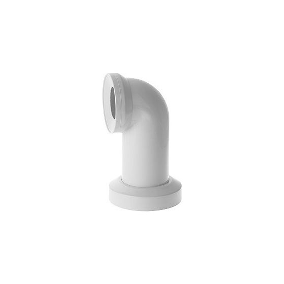 Duravit Ablaufbogen mit Rosette, Abgang waagerecht, Durchmesser Zulauf 130mm, Ablauf 110mm, Weiß