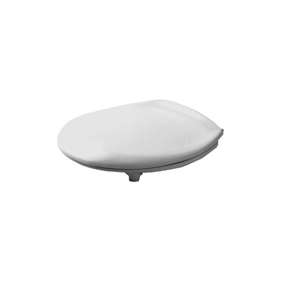 Duravit Architec WC-Sitz Weiß Hochglanz 384x70x443mm, mit Winkelpuffern, ohne Absenkautomatik, Edelstahl-Scharniere