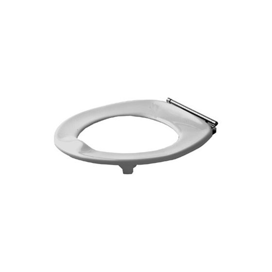 Duravit Architec WC-Sitzring Weiß glänzend, 384x41x423mm, mit Winkelpuffer, durchgehende Scharnierwelle, Edelstahl-Scharniere