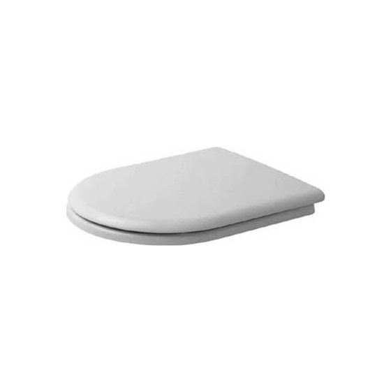 Duravit WC-Sitz, Weiß Hochglanz 364x43x445mm, mit Absenkautomatik, Sitzgarnitur abnehmbar, Edelstahl-Scharniere